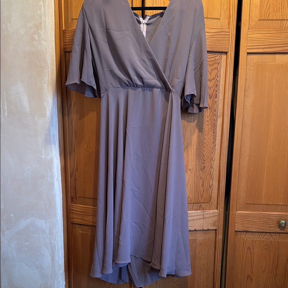 Miss Elliette Gray Dolman Sleeve Maxi Gown with scarf 🧣